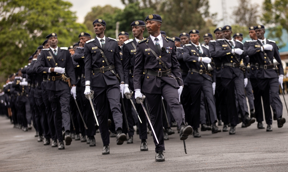 Rwanda National Police officers during the graduation ceremony of cadet intake course 11. / Olivier Mugwiza