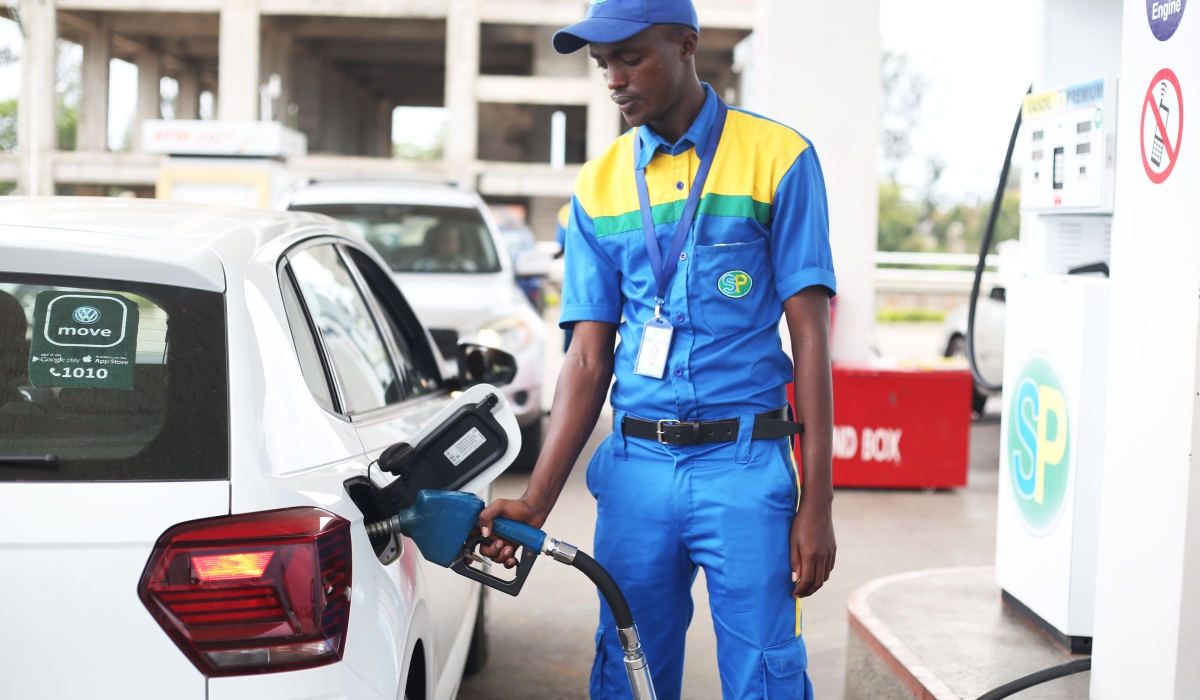 New prices for petroleum products will see a litre of gasoline costing 1,580 Rwf, down from 1,609 Rwf, while a litre of diesel will cost 1,587 Rwf, down from 1,607 Rwf. Photo by Sam Ngendahimana