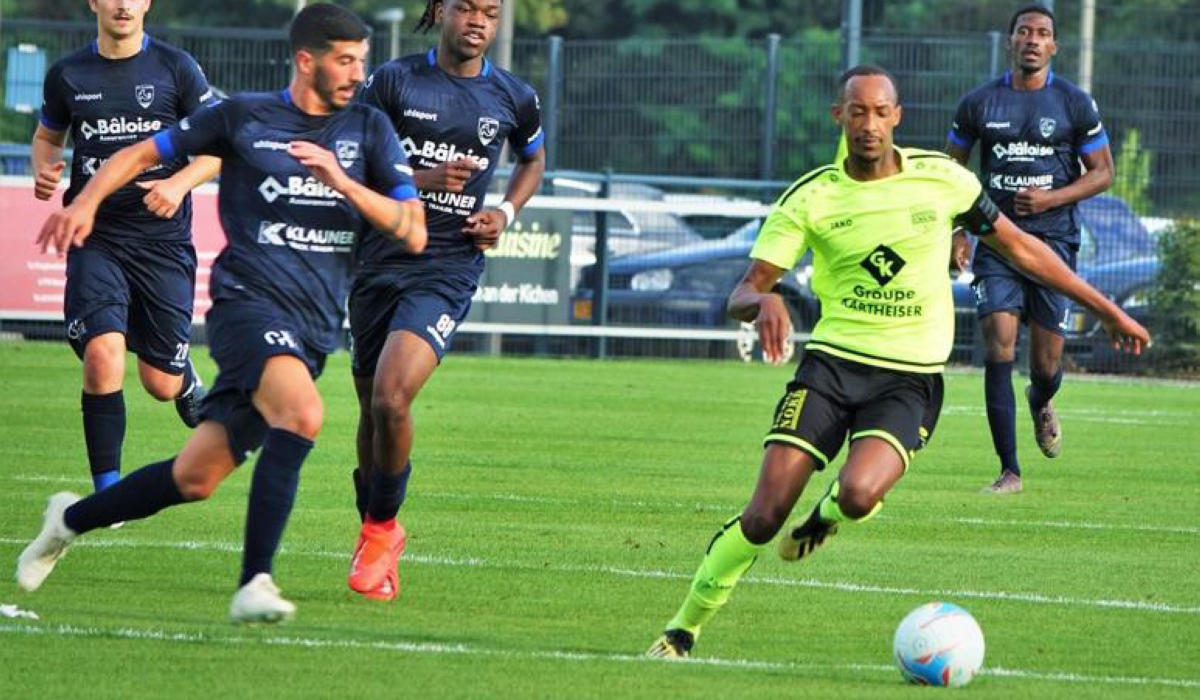 Sven Kalisa was in action for Etzella Ettelbruck who drew 1-1 at home with Kaerjeng.