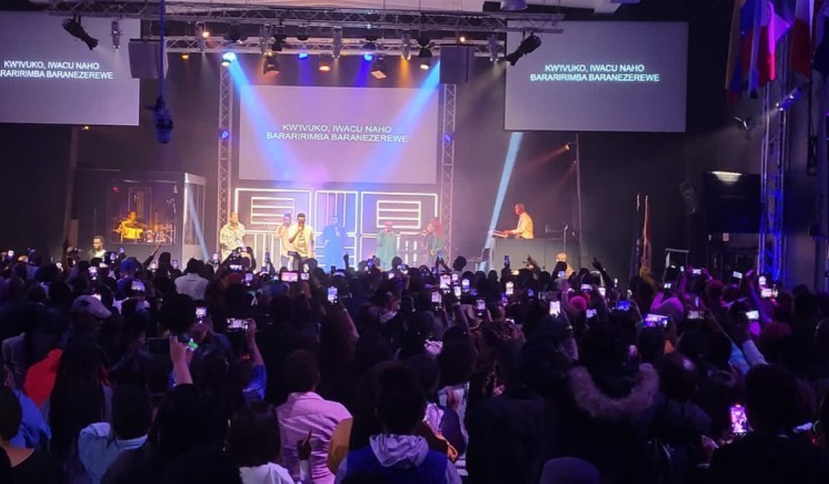 Israel Mbonyi performed before a sold out crowd.