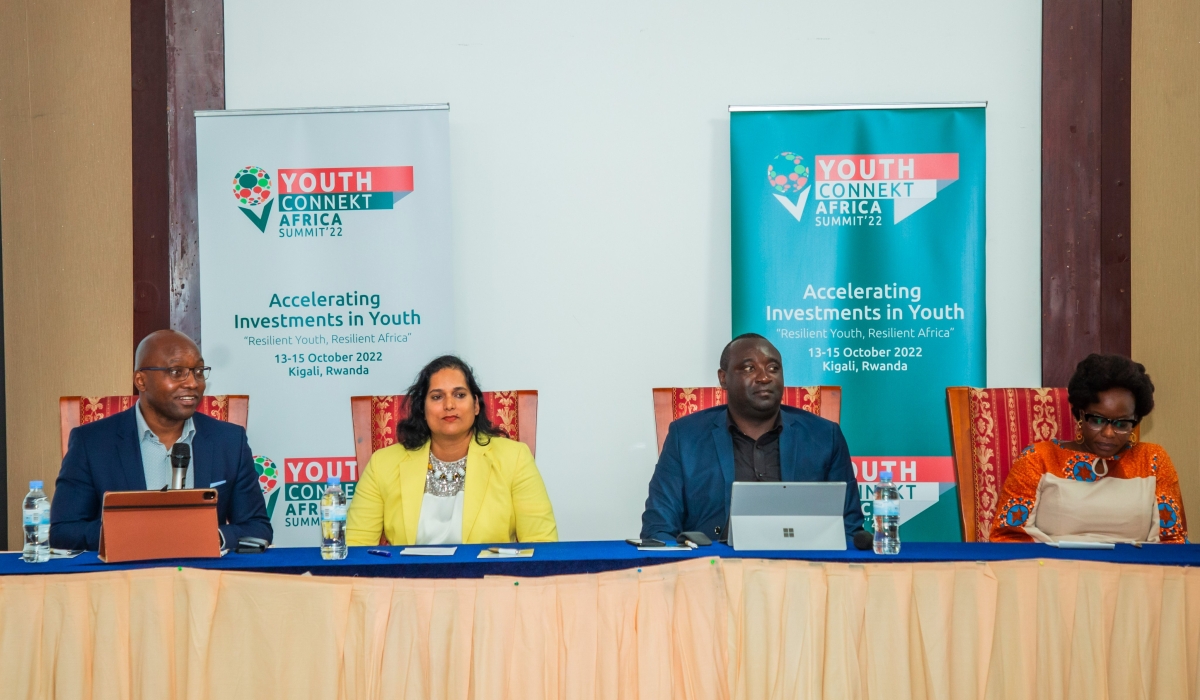 Officials during the Youth Connekt technical committee meeting in Kigali on October 12, ahead of the YouthConnekt Africa Summit 2022 that will kick off on October 13. Photo: Courtesy.