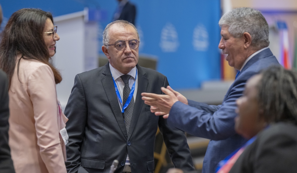 Delegates interact at the Inter-Parliamentary Union assembly in Kigali on October 12. The lawmakers have been challenged to have more young representatives in parliaments. Courtesy