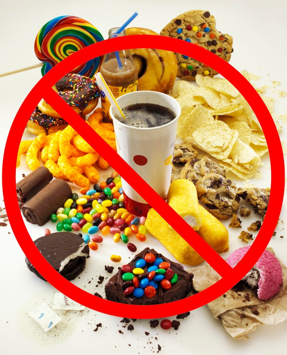 Limit consumption of junk food. 