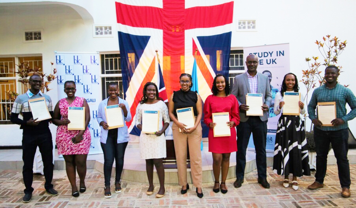 Some of the Rwandans who were selected for Chevening Scholarship Programme in The United Kingdom last year. Photo: Craish Bahizi.