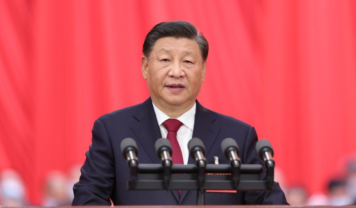 Xi Jinping delivers a report to the 20th National Congress of the Communist Party of China (CPC) on behalf of the 19th CPC Central Committee at the Great Hall of the People in Beijing, capital of China, Oct. 16, 2022. The 20th CPC National Congress opened on Sunday. (Xinhua/Yao Dawei)
