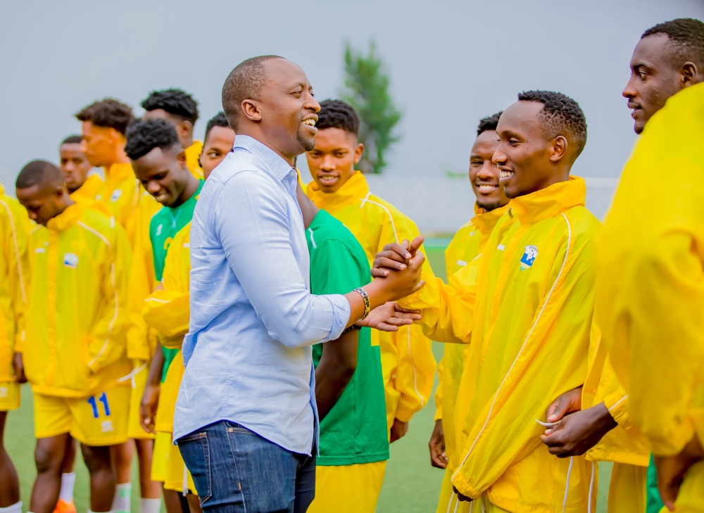 FERWAFA President Olivier Nizeyimana visited the U-23 National team at Huye stadium on Thursday , October 20. Courtesy