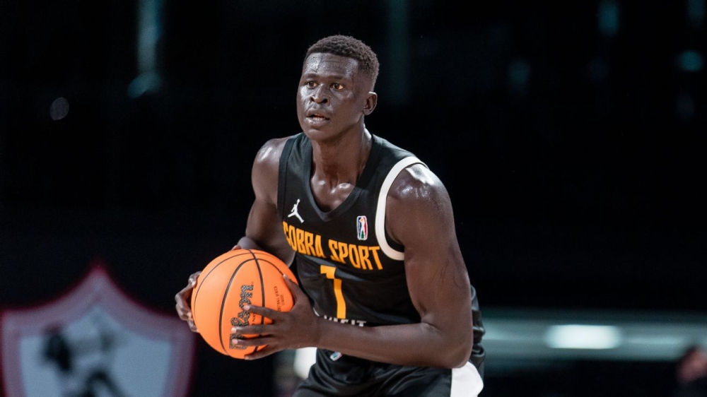 Mayan Kiir, the power forward, paced the Cobra Sport of the BAL with 18.8 points and led the BAL with 11.2 rebounds through five games last season in Kigali, Rwanda. Photo: Courtesy.