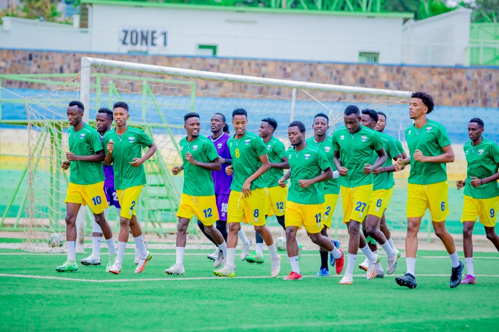 The U-23 National football team players during the last training session before travelling to Mali for the second leg match. Courtesy