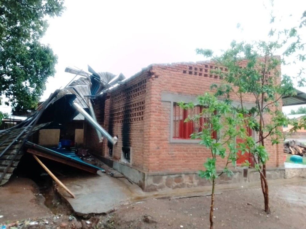One of several infrastructure including schools, homes that were damaged by  strong windstorm mixed with a heavy downpour on Thursday, October 27. The disasters also left some students injured to some affected schools.