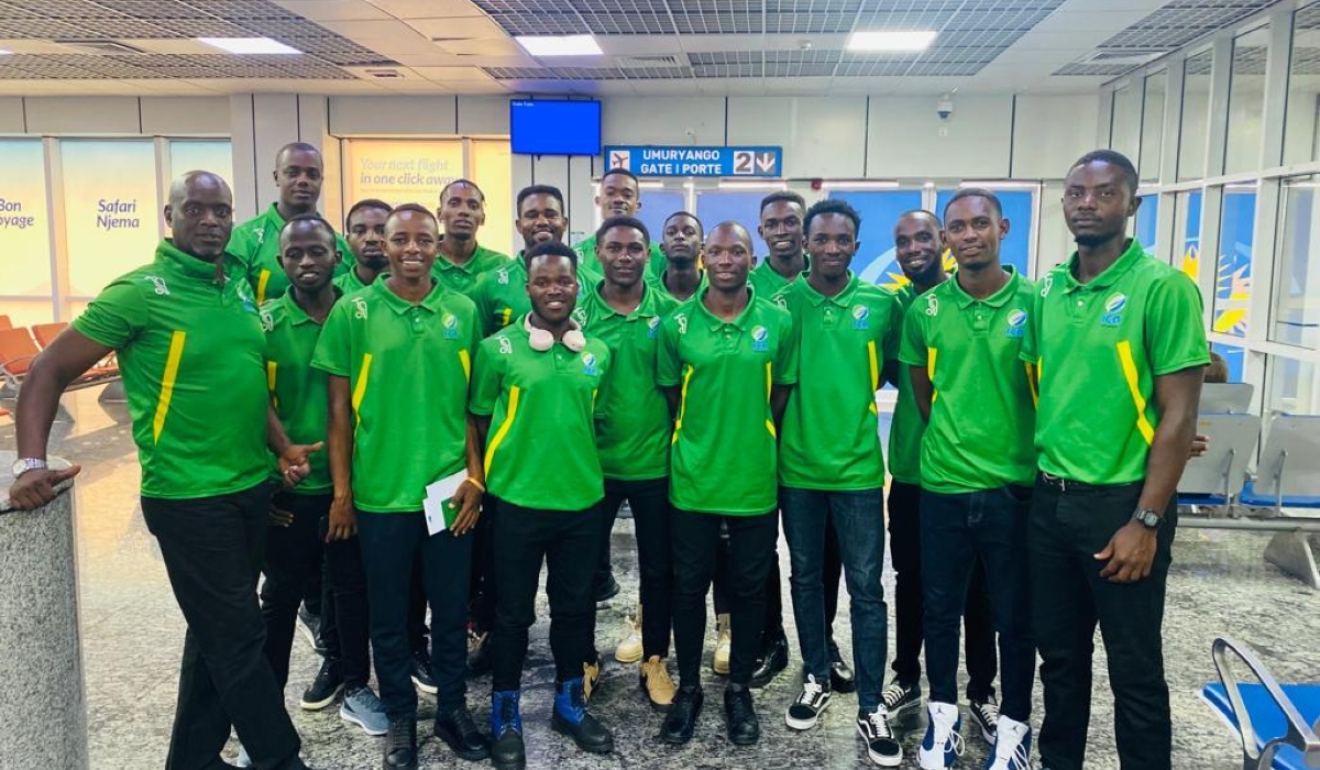 The men’s national cricket team departed Kigali International Airport for a series of games against Tanzania on Sunday, October 30. Photo: Courtesy.