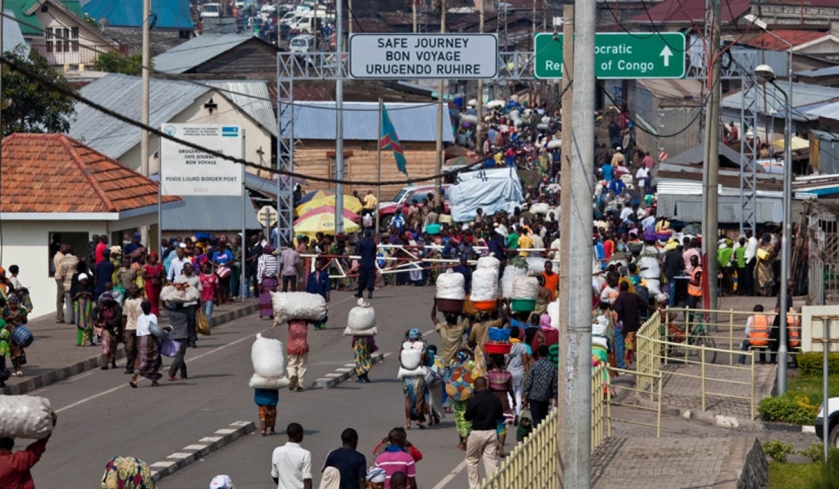 A view of la Petite Barriere , the border between Goma in DRC and Rubavu in Rwanda. Rwandans have been warned against  unnecessary travel to DR Congo. File