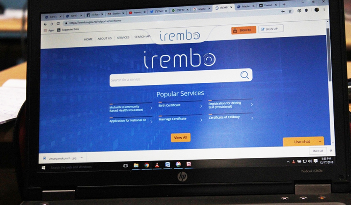 Citizens and applicants to land services use IREMBO during the application process. File Photo.
