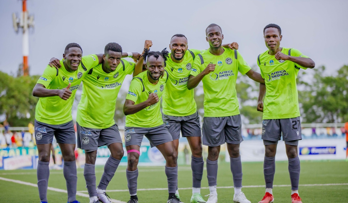 AS Kigali players celebrate a victory during the game aganst Gasogi United at Kigali Stadium. Courtesy
