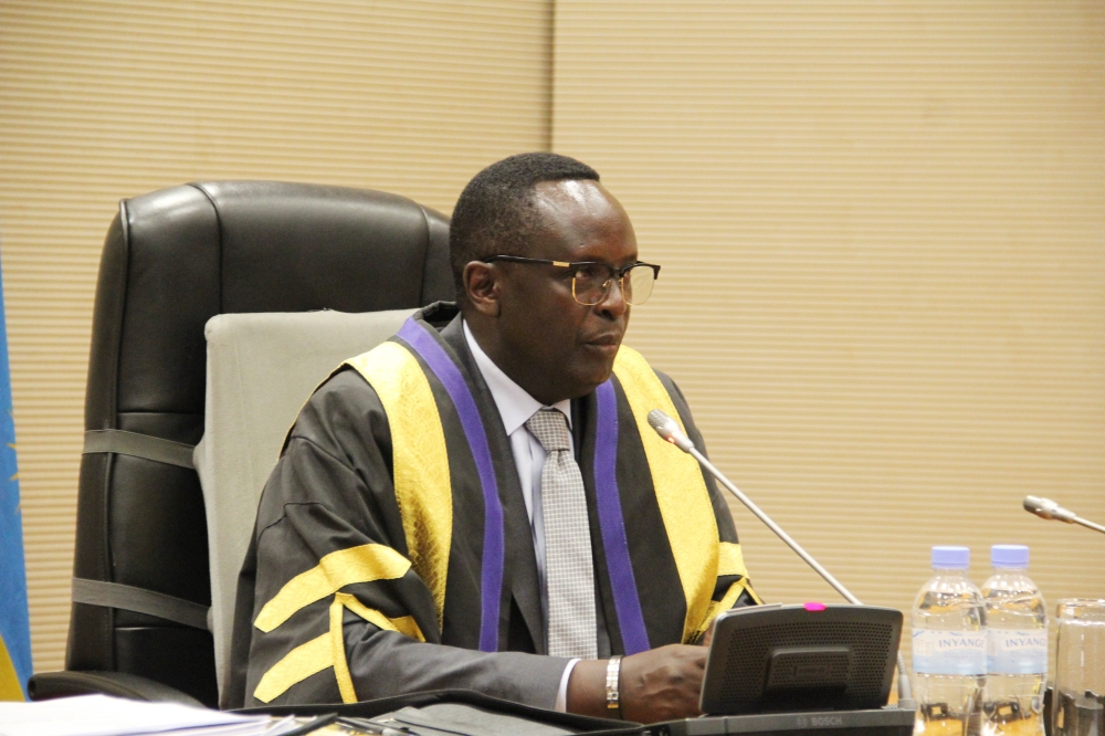 Martin Ngoga, the Speaker of EALA chairing  a session held in Kigali on Friday, November 4. Courtesy