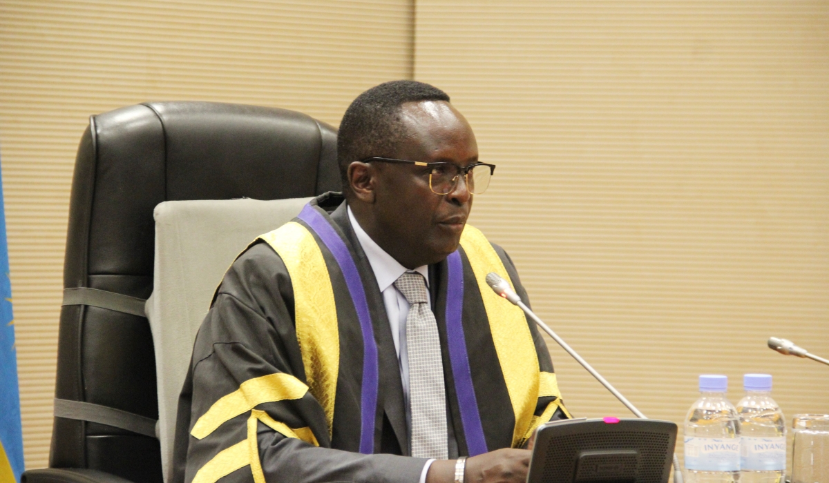 Martin Ngoga, the Speaker of EALA chairing  a session held in Kigali on Friday, November 4. Courtesy