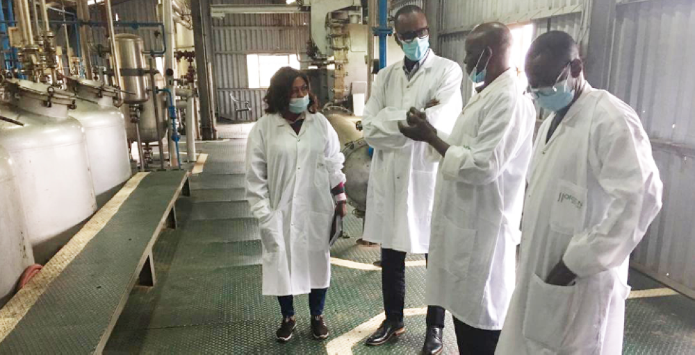 Visitors tour at Electromax Industry in Huye District. Amon Ndarifite, the recycling department manager at Electromax reiterated that the support for green projects should be in various ways.