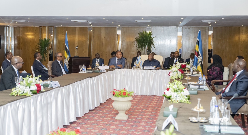 EAC leaders attending a High Level Consultative meeting on the situation in Eastern DR Congo