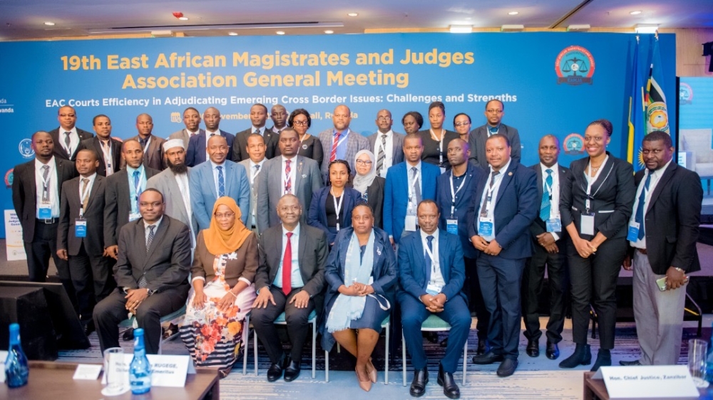 The East African Countries Magistrates and Judges in a group photo  at the 19th annual conference of EAMJA in Kigali on November 9. Courtesy
