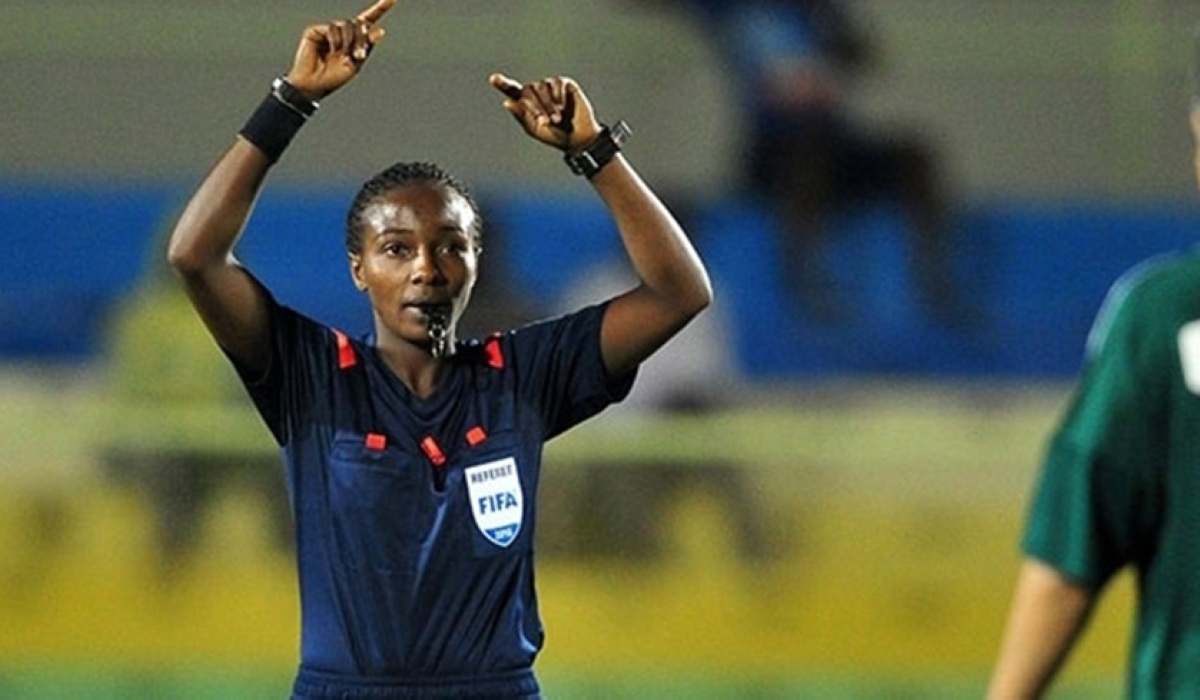 Rwanda’s top female referee Salma Mukansanga. / File