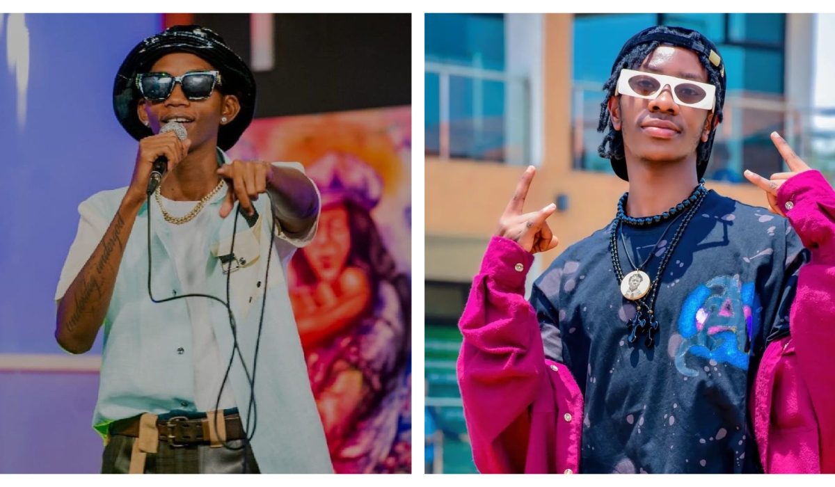 Kivumbi King (left) and Papa Cyangwe have been involved in an online feud. Net photos