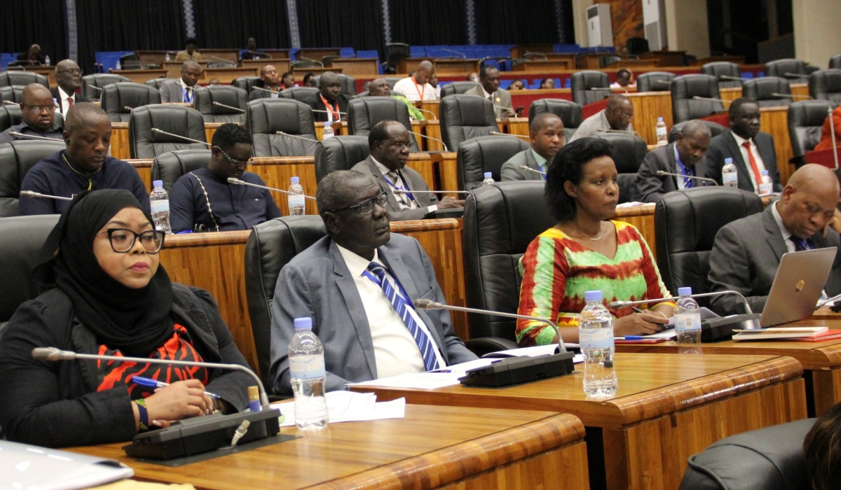 Members of East African Legislative Assembly during a plenary in Kigali  on November 4. The Assembly adopted a motion to support EACOP. Courtesy