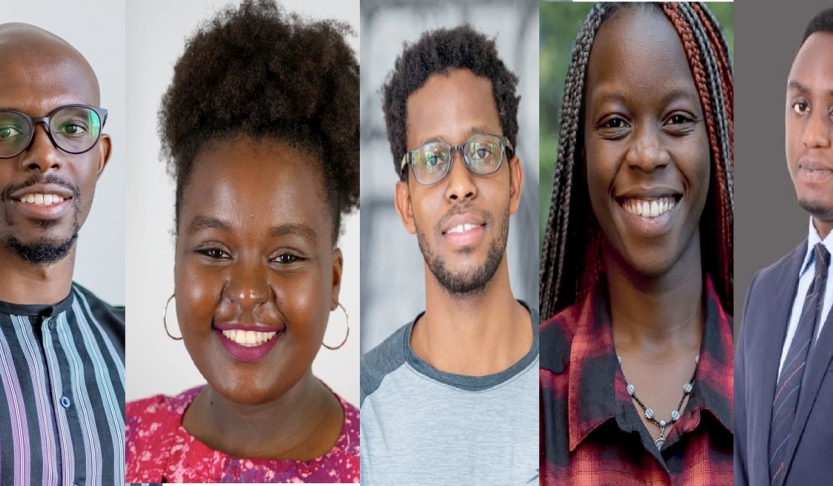 (L-R) Christian Irakoze, Christelle Kwizera, Leandre Berwa, Grace Ineza and Ghislain Irakoze are Rwandans who  showcase greenpreneur solutions at COP27. Courtesy