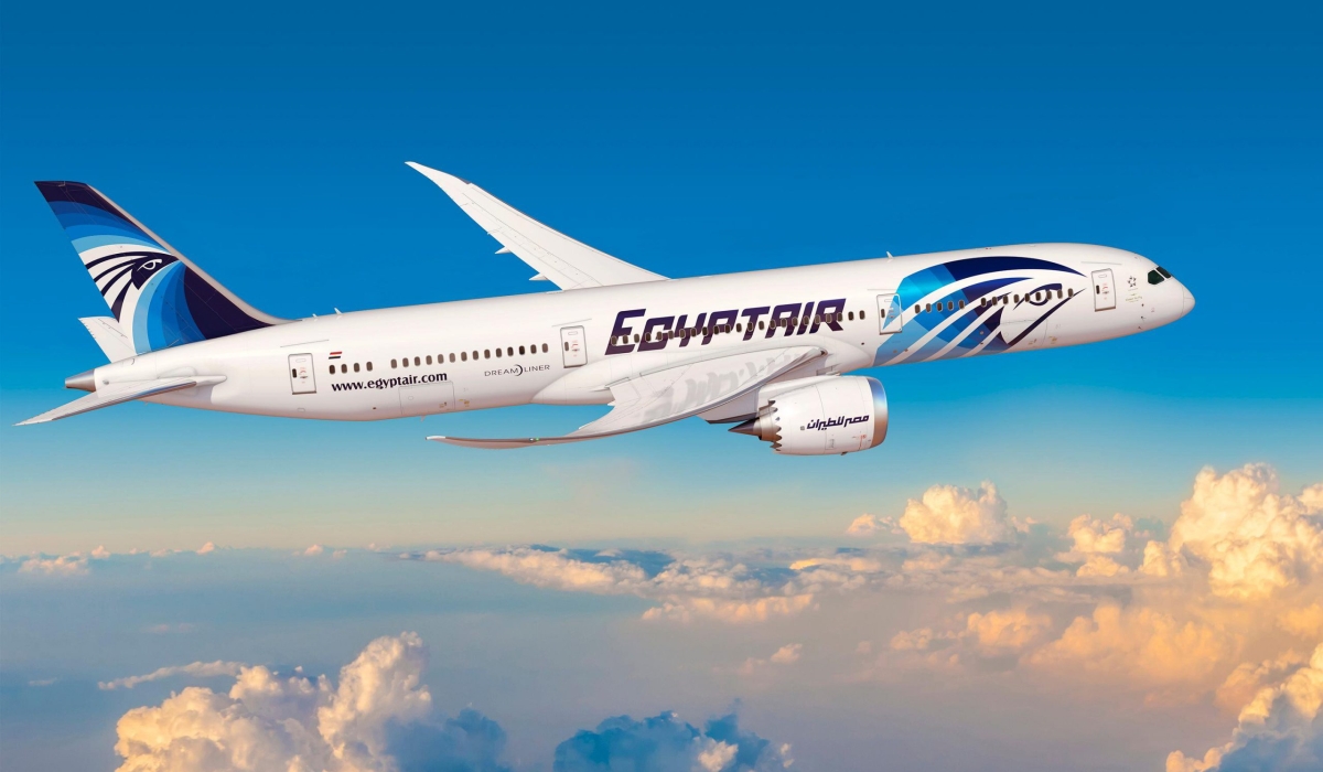 Egypt’s national carrier, EgyptAir, has announced plans to increase its regular weekly flights between Kigali and Cairo. Photo: Courtesy.