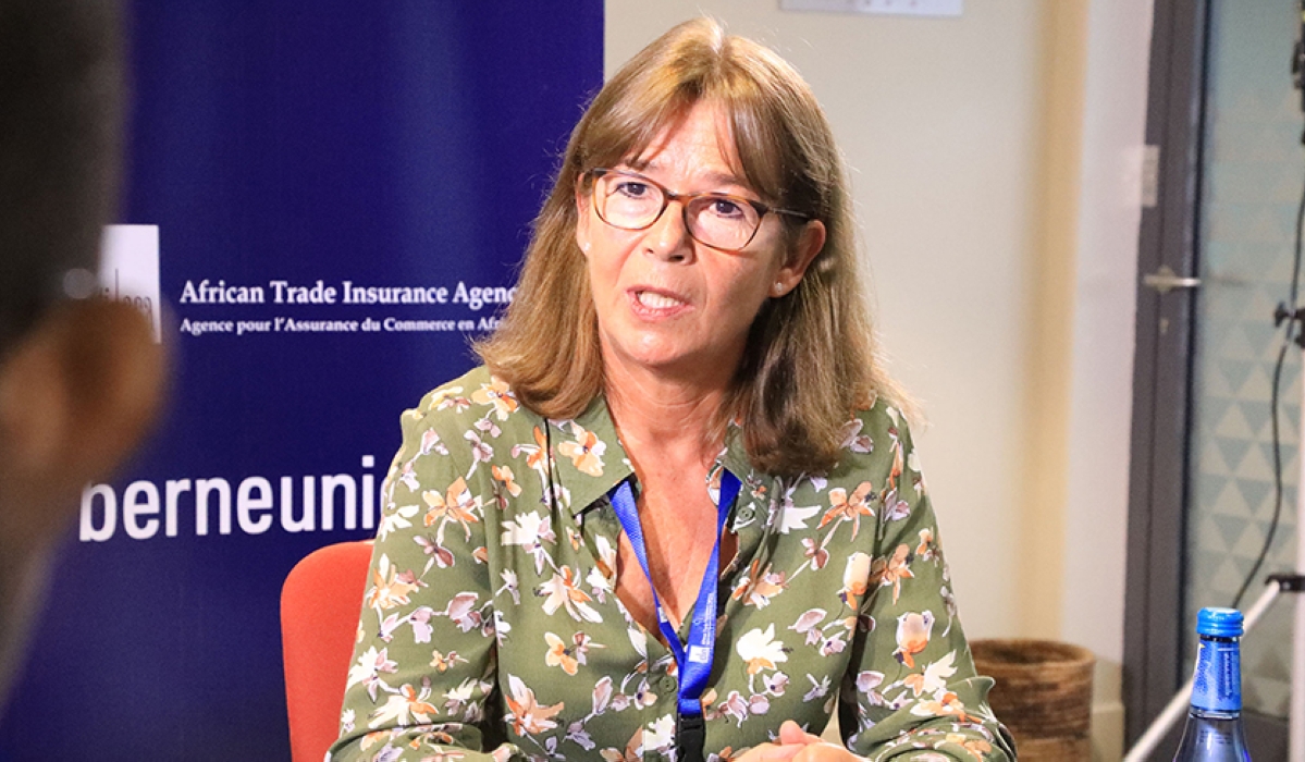 Maëlia Dufour, the newly elected President of Berne Union during the interview in Kigali on
November 8. Photo: Craish Bahizi.