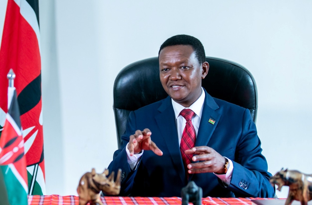 Kenyan Foreign and Diaspora Affairs Minister, Alfred Mutua, during the interview in Kigali on November 11. Photo by Olivier Mugwiza