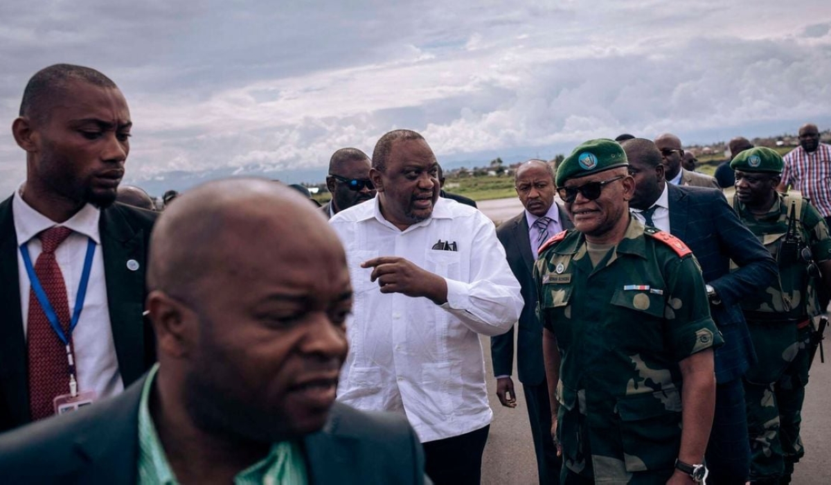 Former Kenyan President Uhuru Kenyatta visits Goma and Rutshuru, in the Eastern part of DR Congo on Tuesday, November 15 .Courtesy