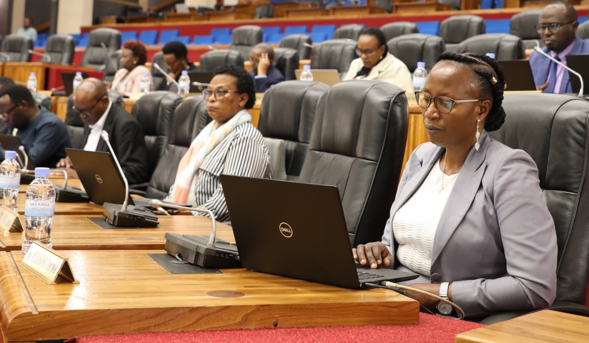 Members of Parliament follow Minister Bayisenge&#039;s presentation while appearing before parliament  to answer questions about domestic conflicts and problems affecting the society on Tuesday, November 15.Courtesy