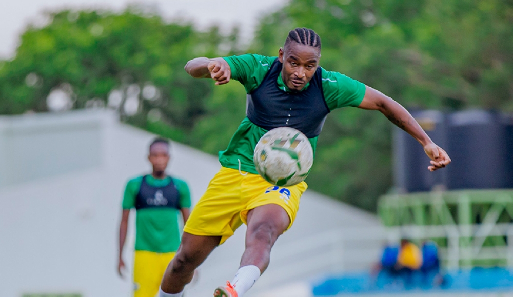 Rwanda’s attacking midfielder, Rafael York during the national team&#039;s training session at Kigali Stadium. Courtesy