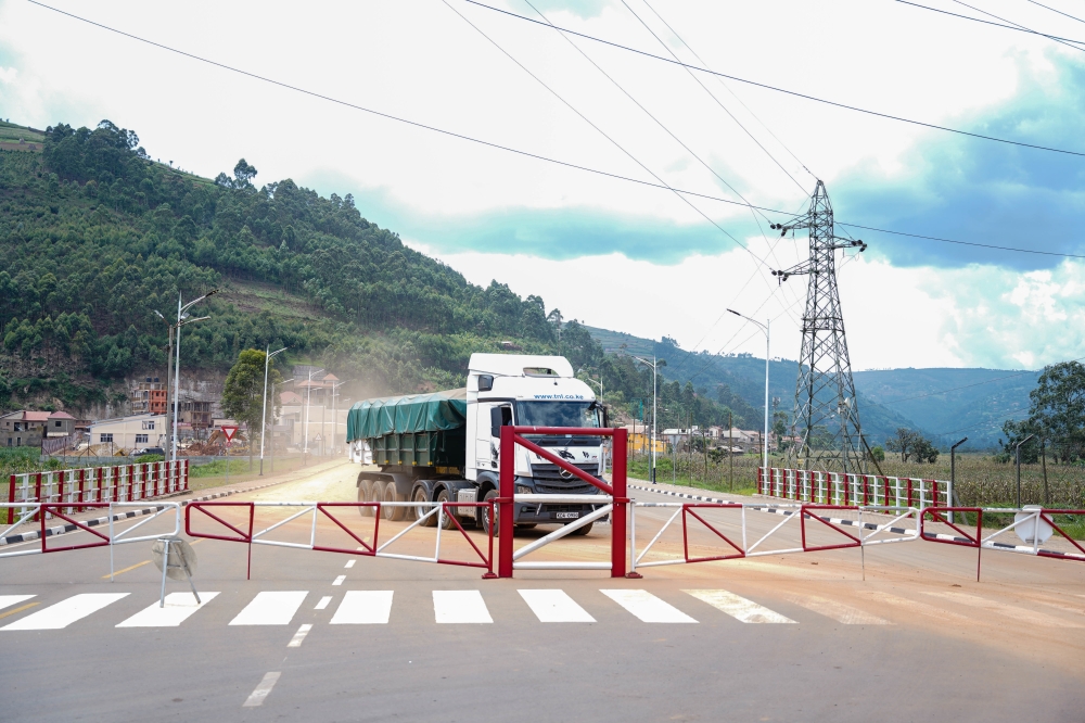One of cross border trucks from Uganda, crossing Gatuna border on March 7, 2022. Dan Nsengiyumva