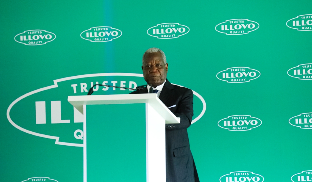 Ambassador Ami Mpungwe, member of the Illovo Group Board of Directors, delivers his remarks
during the inauguration ceremony in Kigali on Wednesday, November 16. Photos: Dan Kwizera.