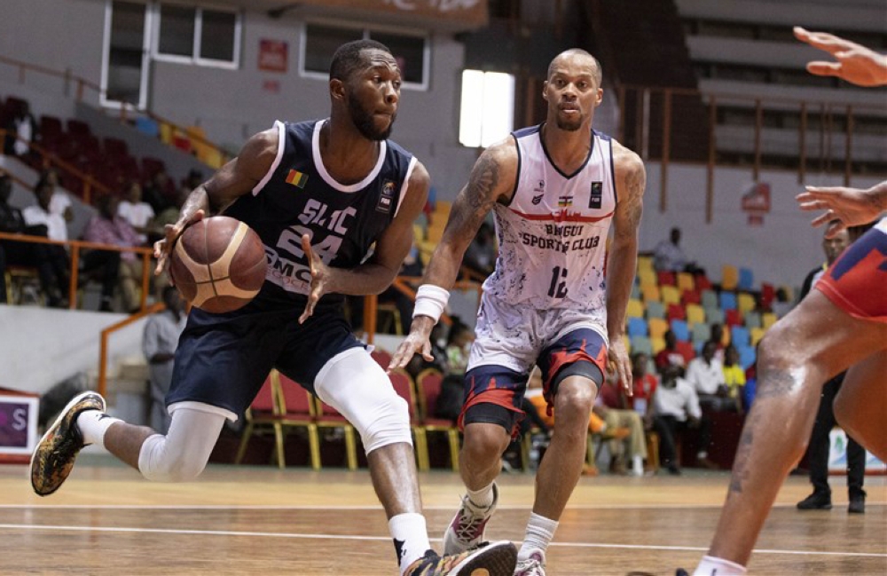 Seydou Legacy Athletique Club&#039; s player with the ball as they beat Bangui Sporting Club at Palais de Sport Treichville, Abidjan.  on Friday, November 18