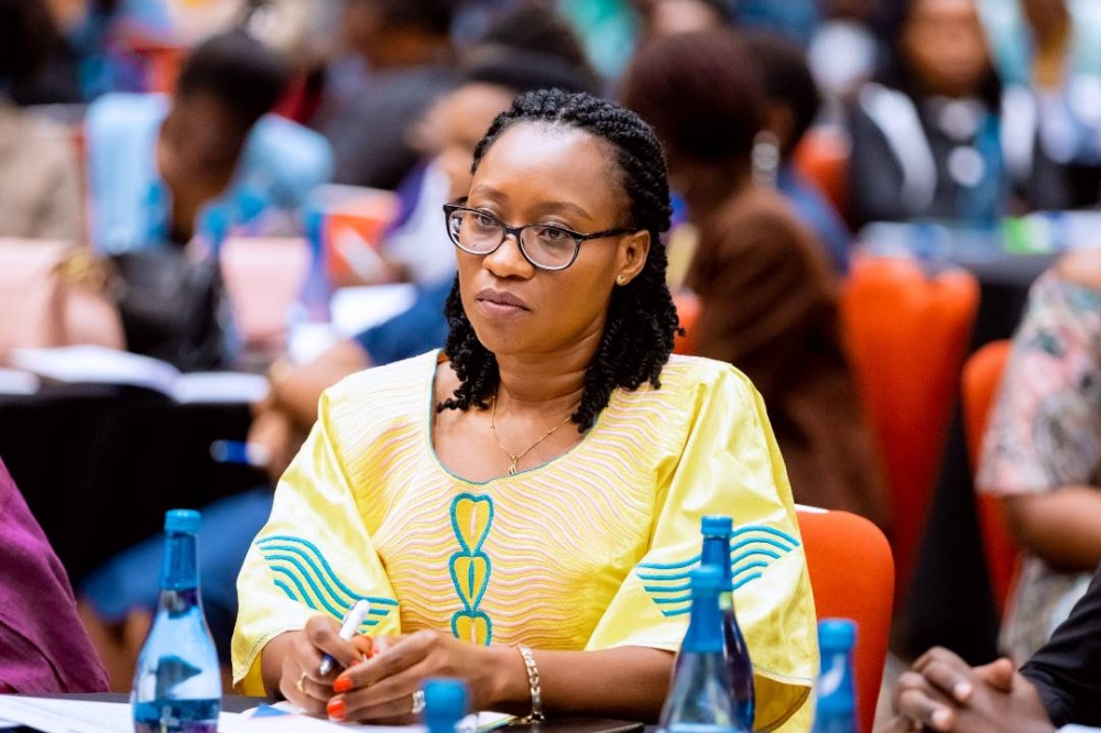 Jeannette Bayisenge, the Minister of Gender and Family Promotion during the launch of Women Genocide Survivors&#039; Space  in Kigali on November 18. Courtesy