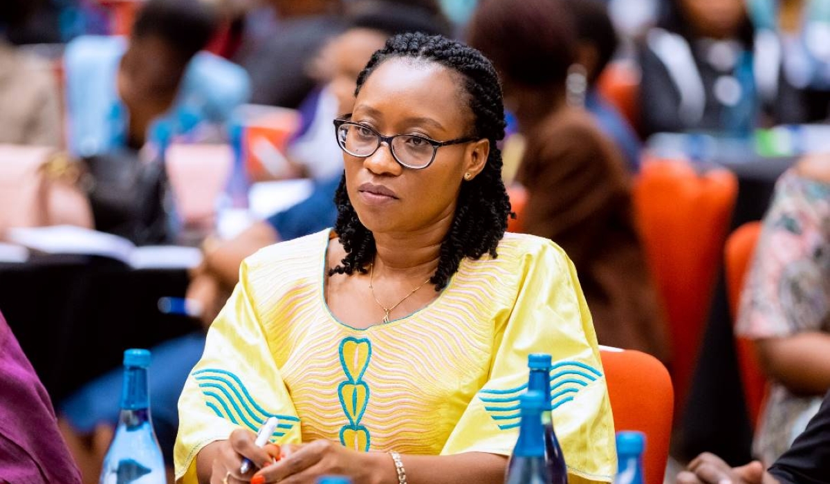 Jeannette Bayisenge, the Minister of Gender and Family Promotion during the launch of Women Genocide Survivors&#039; Space  in Kigali on November 18. Courtesy