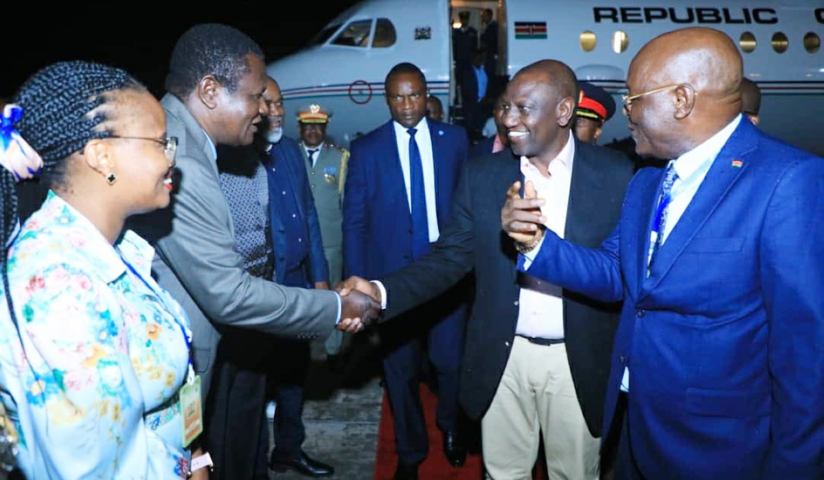 President of Kenya William Ruto arrives in Kinshasa to meet with DR Congo President Felix Tshisekedi on Sunday, November 20. Courtesy
