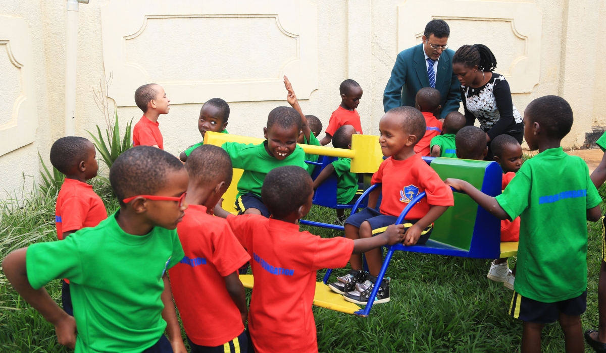 Some children with disabilities playing at Jordan Foundation in Gatsata, in Kigali City.  Sam Ngendahimana