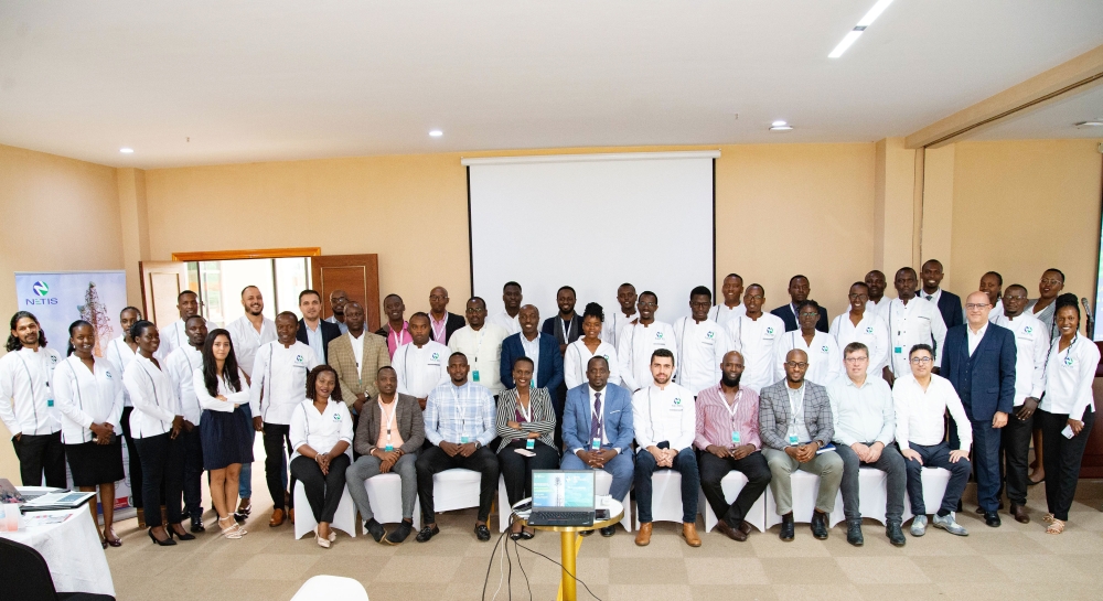 NETIS Rwanda members in a group during NETIS Technology Day on November 19. Dan Kwizera