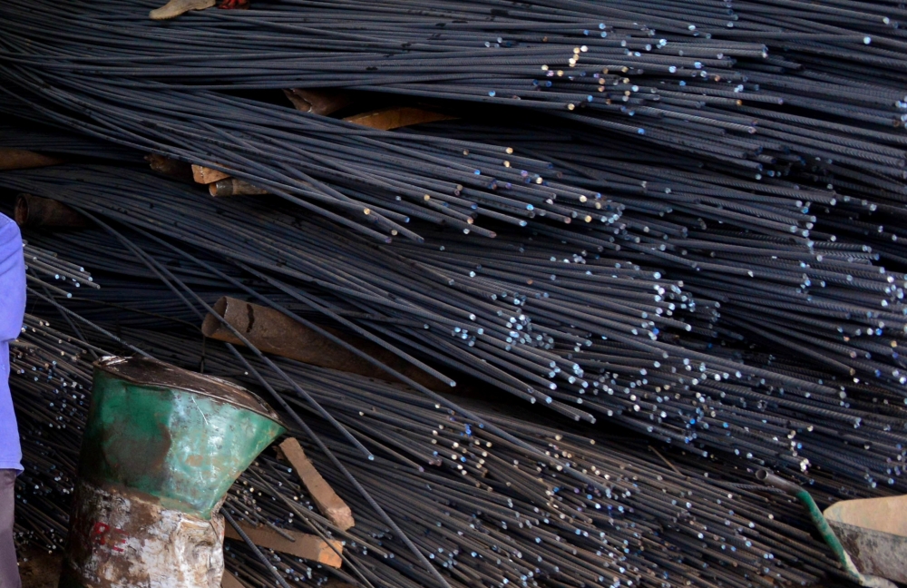 Some of steels bars at Gisozi business center in Kigali .  Substandard steel bars will no longer be accepted on the Rwandan Market. File