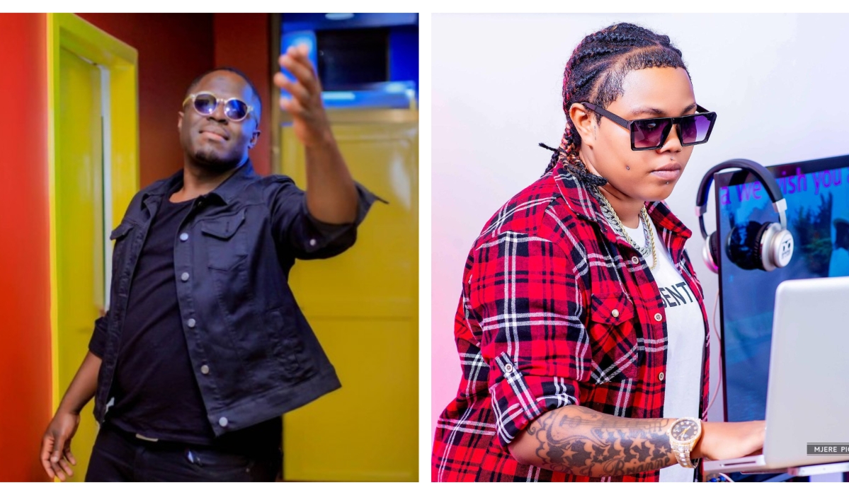 Uncle Austin(L) says Rwandan deejays should appreciate local music and play it more. DJ Brianne(R) is credited for playing Rwandan music but says artistes do not appreciate deejays enough.  Net  photos.