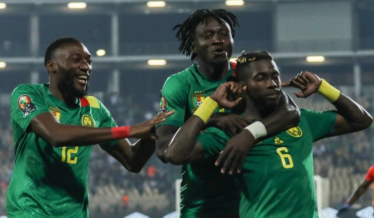 Cameroon National team players during a past match during CAN.  Cameroon will face Switzerland on Thursday, November 24, in a Group G encounter at the Al Janoub Stadium. Internet