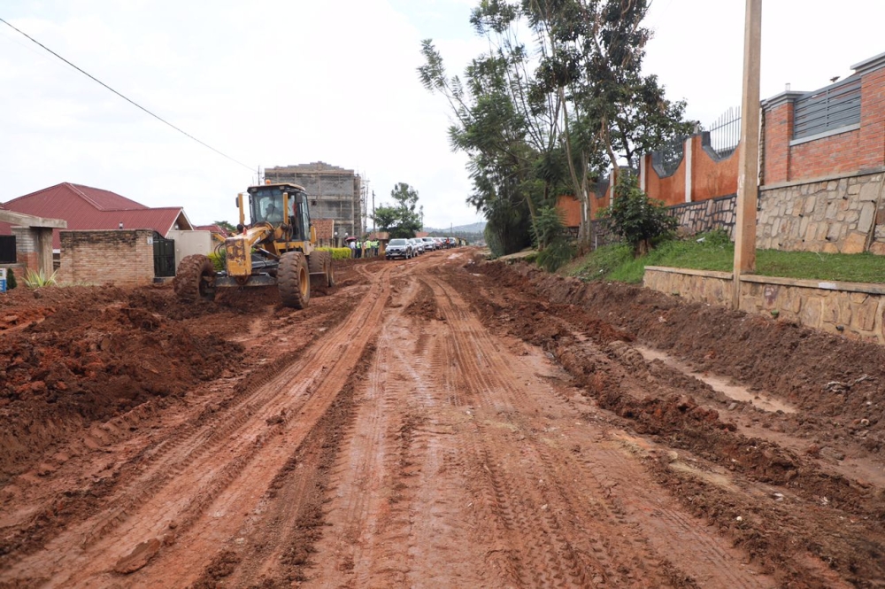 The ongoing construction activities of new roads in Kigali. The City of Kigali has kicked off the construction of 10 roads that comprise 70 KM in different parts of the capital. Courtesy