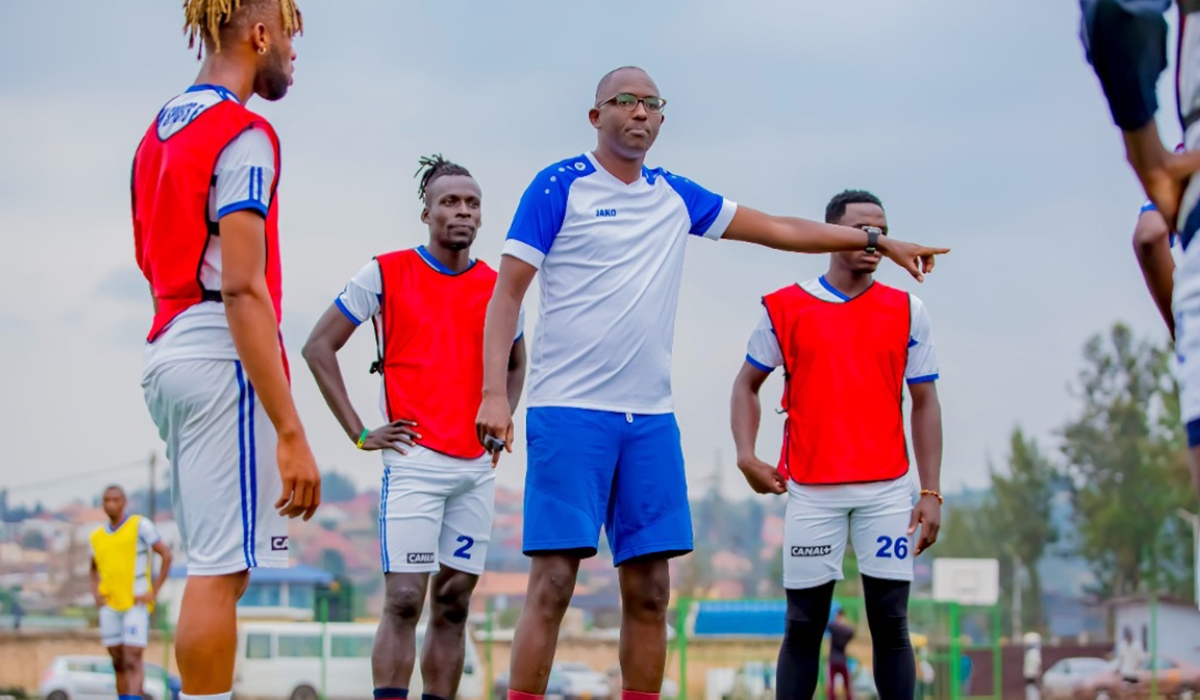 Rayon Sports head coach Francis Haringingo during a training session at Nzove ground. Rayon Sports will  face Musanze Fc.