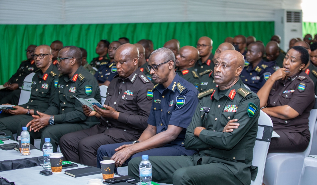 Senior officers during  Zigama Credit and Savings Society &#039;s  37th General Assembly  at RDF Headquarters, Kimihurura on November 25 . Courtesy