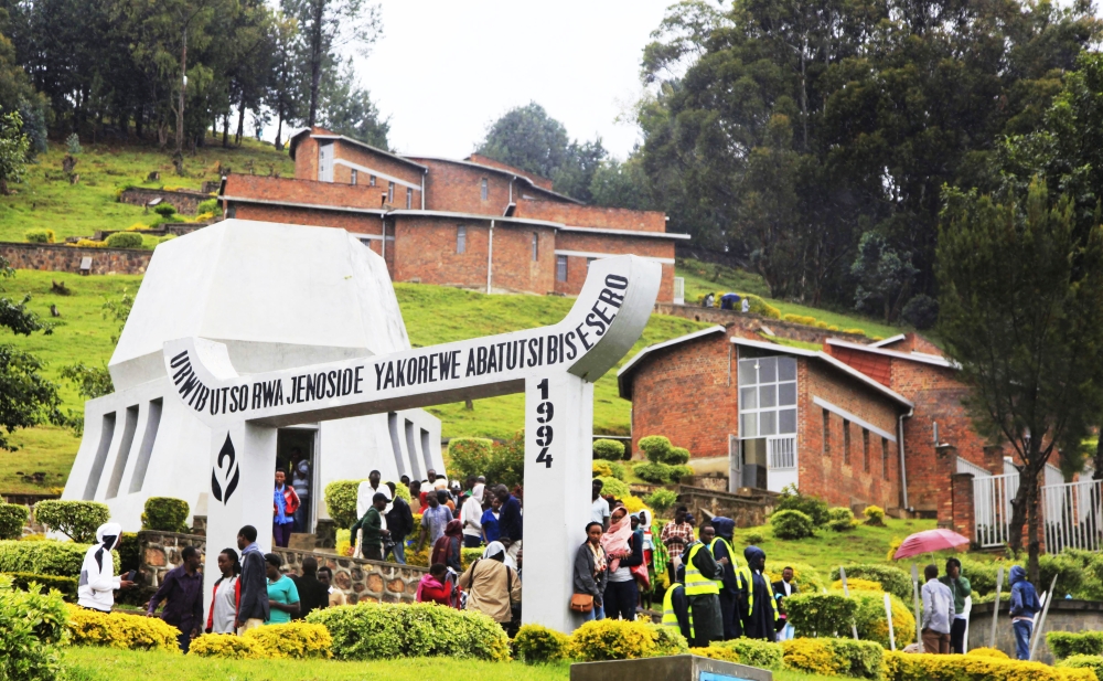 Mourners at Bisesero Genocide Memorial in Karongi District. The memorial is among Genocide memorials to be listed  on the World Heritage Sites list, Sam Ngendahimana