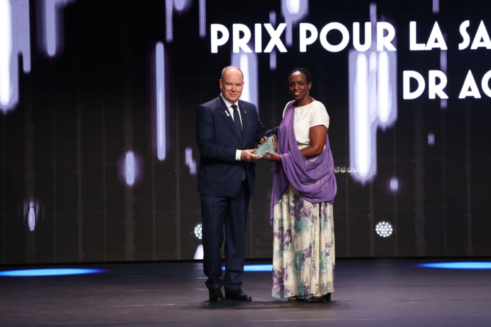Dr. Agnes Kalibata - President AGRA recognised by Prince Albert of Monaco.