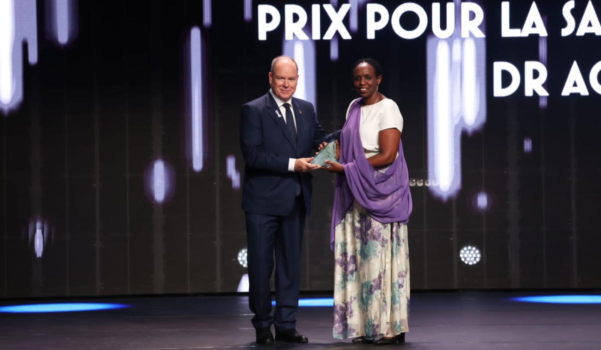 Dr. Agnes Kalibata - President AGRA recognised by Prince Albert of Monaco.