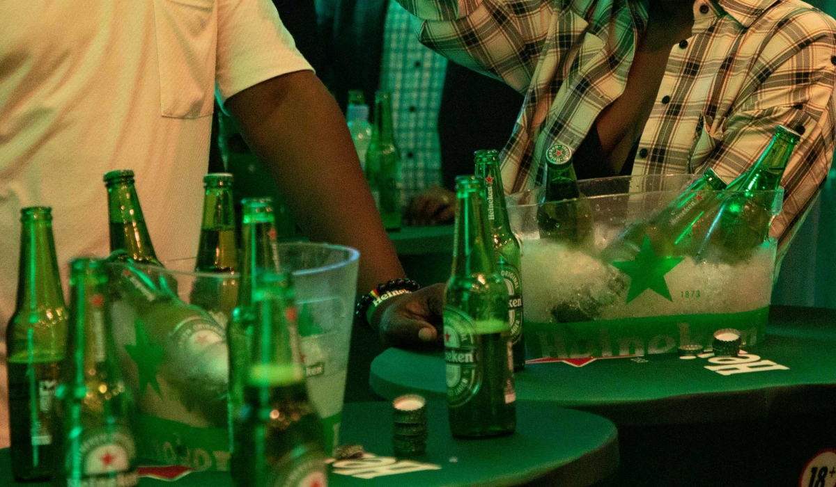 Inside a bar in Kigali.  A new study has revealed that a total of 56.1 per cent of 3,301 youth aged 13 and 24 years old sampled in seven districts have tried drinking alcohol at least once in their lifetime. Dan Kwizera